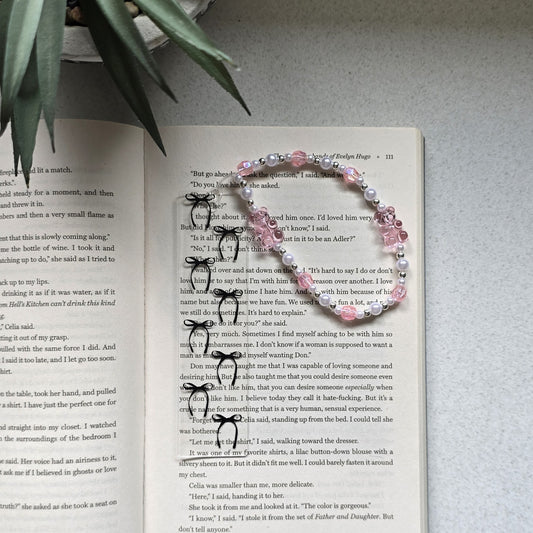 Bookmark with Pink Bear Charm